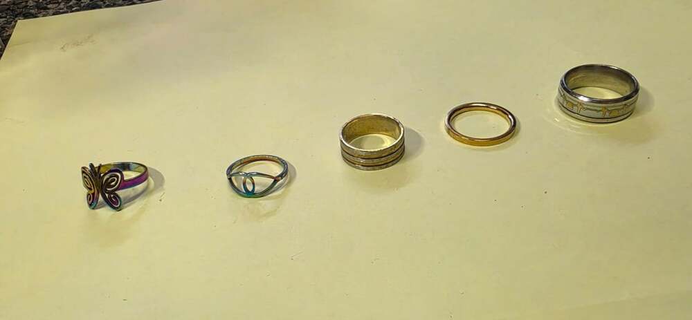 Unbranded Butterfly Ring Size 11 Rainbow Stainless Steel
